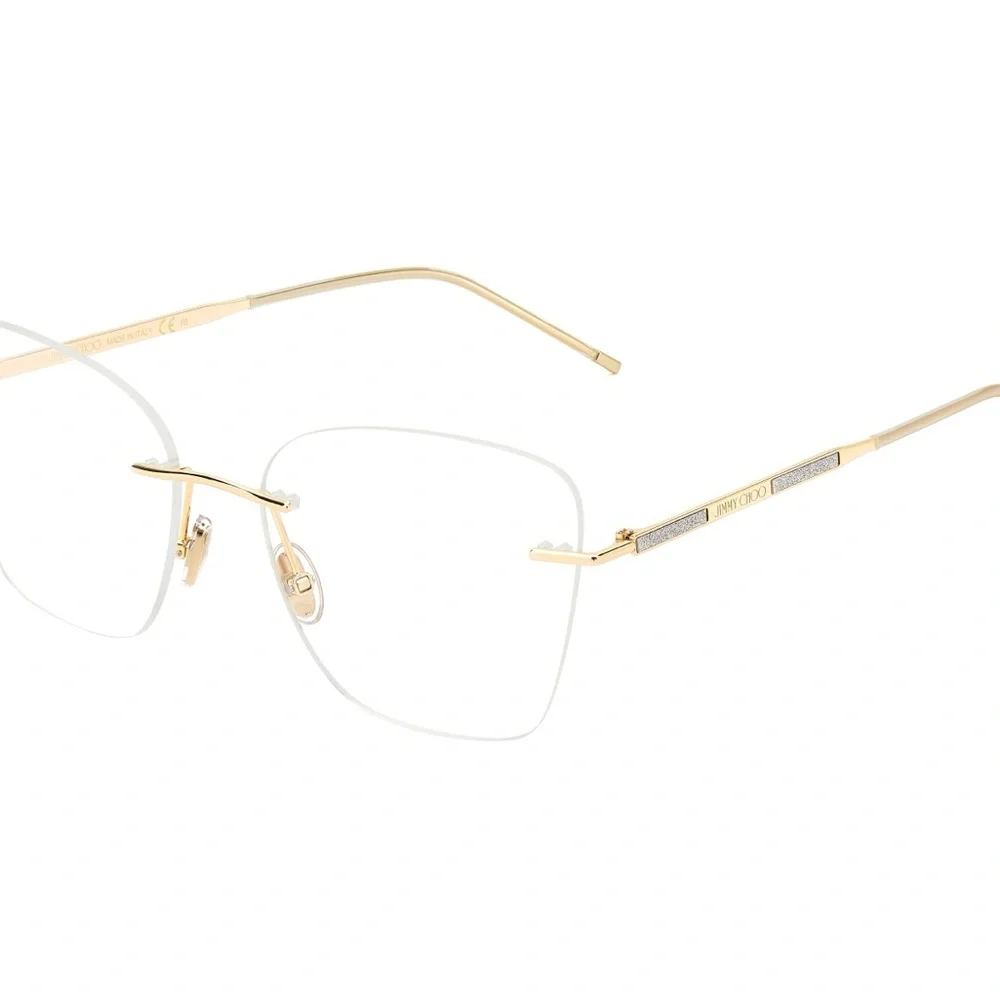 JIMMY CHOO | New Eyeglasses Eyewear Single Bridge Rimless Frames Lux Luxury